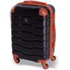 BERTOO Firenze S Valigia Cabina 55x40x20 cm 31L Nero ABS Rigido Bagaglio a Mano per Ryanair