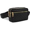 Long Keeper Marsupio Donna Elegante Leggera Marsupio Sportivo Viaggio per Donna Uomo Impermeabile Regolabile Borsa Cintura 3 Tasche con Cerniera