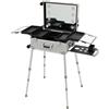 Taozhiyy Valigetta professionale per cosmetici, trolley da 21, con illuminazione multicolore e specchio e serratura e ruote girevoli a 360° e gambe regolabili, valigetta per parrucchieri, beautycase,