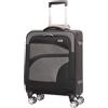 Aerolite Espandibile 55x40x20cm a 55x40x23cm Valigia Trolley leggero max per Ryanair Priorità, ITA Airways, Volotea, Wizz Air Priorità Bagaglio a mano 55x40x20 55x40x23 morbido con 4 Ruote (Nero)