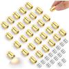 BTFO 30pz Mini Luci LED, a Batteria Luci LED Miniatura con 15 Batterie di Ricambio Extra per Lavori Fai Da Te e Decorazioni Creative (Bianco Caldo)