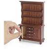 Odoria 1/12 Miniatura Armadio Marrone con Banco da Lavoro Accessori per Mobili di Casa Delle Bambole