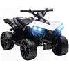 AIYAPLAY Quad Elettrico per Bambini ATV con Musica, Età 18-56 Mesi, Bianco | Moto per Bambini, Batteria Ricaricabile 6V, Fari LED, per Interni ed Esterni