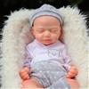 Farious 46CM Realistic Full Silicone Baby Doll,Reborn Baby Dolls, Toy, and Collectible.Bald Drinkable Boy 025
