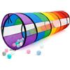 TIKTENT Tunnel da gioco per bambini, grande 53,3 cm colorato arcobaleno pop up tenda a tunnel per neonati o animali domestici con rete traspirante, tunnel per bambini interni ed esterni per bambini, gatti,