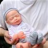 Farious 46CM Realistic Full Silicone Baby Doll,Reborn Baby Dolls, Toy, And Collectible.Bald Drinkable Girl 015