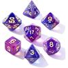 QUTHZZHY Set di 7 dadi poliedrici per Dungeon and Dragons | D&D D20 D12 D10 D8 D6 D4 - Dadi per MTG, giochi di ruolo, giochi di ruolo
