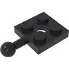 XYEIUGO 15456 Piastra Speciale a Cerniera 2x2 con Sfera e Foro, 50 Pezzi GDS-1052-compatibile con Lego Mattoncini da Costruzione, Colore:Noir 26