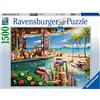 Ravensburger - Puzzle Chiosco in spiaggia, 1500 Pezzi, Idea regalo, per Lei o Lui, Puzzle Adulti