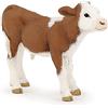 Papo - Statuina Vitello Simmental Realistica Giocattolo per Bambini - 3 Anni + - Collezione Vita in Fattoria - Gioco Educativo Animali della Fattoria - Idea Regalo Giocattolo Bambina Bambino