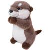 Wonder Sprout Lontra di Peluche 25 cm con Zampette Magnetiche, Morbido Peluche Marrone e Crema, Simpatico Regalo per Amanti delle Lontre