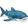 RLOMUTE Peluche Squalo balena blu 47.3 pollici Cuscino giocattolo animale morbido e carino adatto per San regali per feste compagni camera da letto per decorazione per la casa regalo per bambini