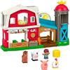 Fisher-Price Little People Fattoria Animali Felici, multilingue | Italiano, spagnolo, portoghese, inglese, playset musicale, 5 personaggi, contenuti Smart Stages, da 1 anno, JGX09