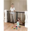 COMOMY 75-131cm Cancelletto per Cani, Cancelletto Scale Per Bambini, Cancello Sicurezza per Bimbo, Fissaggio a Pressione, Chiusura Automatica, con Segno Verde/Rosso, Interno/Esterno, Nero