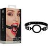 Ouch! Shots Ouch! - Silicone Ring Gag With Leather Straps - Black