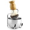 Anbbas Set pennello da barba 3 in 1 con supporto e ciotola, per una schiuma ideale nella rasatura a umido maschile