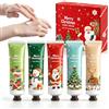 Sathychanpy 5 Pezzi Crema Mani Set,Crema Mani Regalo Natale,Confezione Regalo Natale Donna Uomo,Assorbimento Rapido, Idratazione Immediata, Crema Mani per Compleanno, Natale, Anniversario e Festa -30g