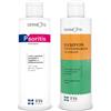TIS farmaceutic PsoriTIS, Set Urea 10% + ANTISEBO Shampoo per Dermatite Seborroica, Cuoio Capelluto Incline alla Psoriasi, Squame, Prurito, Forfora, Pelle Pruriginosa, Infiammata - 2 x 120ml