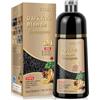 JELMOK 500ML Black Hair Dye Shampoo 3 in 1, Shampoo Colorante Nero per Donna Uomo, Shampoo Colorante Capelli Istantaneo, Hair Color Shampoo - Naturale - Shampoo per Capelli (Dark Ash Blonde, 500ML)