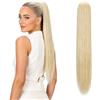 CAISHA 65cm Lunga Coda die Cavallo Kim Extensions Per I Capelli Con Coulisse Parrucche Donna Liscio Biondo Platino PH614