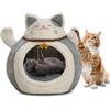 Dhqkqg Cuccia per Gatti, 36x36x44cm Letto per Gatti, Letto Grotta per Gattis, Casetta da Interno per Gattis con Cuscino Imbottito Rimovibile e Lavabile Lettos, per Gatto Domestici e Piccoli Animali