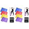 GRIFEMA GA5002 Fasce Elastiche Fitness Set da 4 1.8m - Elastici Palestra