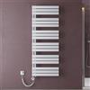 doporro Scaldasalviette Elettrico 159x60 cm 1000 W con Termostato e Timer | Colore Bianco, Acciaio al Carbonio, Termostato Digitale, Temperatura Regolabile, Montaggio a Parete, Funzione Portasciugamani