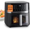 Innoliving Friggitrice ad Aria Digitale 10 Litri INN-892 con 12 Programmi Preimpostati, Touch Screen e Pannello Digitale, Finestra di Controllo e Luce Interna, Potenza 1800W