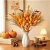 Gulxwis 127 Pezzi Fiori Secchi Naturali Bouquet 42CM, Pampas Decorative, Fiori Secchi Decorativi Autunnali, per Matrimoni, Soggiorni e Decorazioni da Tavolo in Stile Bohémien