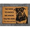 shuaishuaipuzi Zerbino con bullo americano, divertente We Know You are Here, zerbino, American Bully Mat, American Bully Zerbino di benvenuto per casa, cucina, camera da letto, 45,7 x 76,7 cm