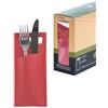 PG PrimeGuest SUPPLY Prime Guest Borsa per posate Prime Fit, 85 x 190 mm, con tovaglioli, colore bianco, ideale per gastronomia e celebrazioni (rosso, 100 pezzi)