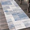 Mazovia Tappeto Passatoia Corridoio 60x200cm Antracite Blu Astratto Morbido | Tappeto Passatoia per Cucina Lavanderia Camera da Letto Facile da Pulire Resistente Ai Detergenti Pelo Corto Venduto al Metro