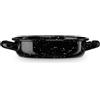 briebe Casseruola bassa induzione 18 cm, Casseruola Singola 0,9 L Fontana Acciaio smaltato vetrificato Apta, Piano cottura, Gas, Forno, Ristoranti/Casa, Sollevante, Nero Maculato
