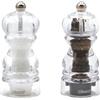 Bisetti Set Macina Sale e Pepe Milano in Acrilico, 12 cm, Made in Italy, Set Macina Sale Manuale con Macina in Ceramica e Macina Pepe Manuale con Macina in Acciaio, Macinino Sale e Pepe Resistente - BISETTI
