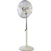 Generico Ventilatore a Piantana EV056 in Metallo Ø45 cm, 60W, 3 Velocità, Oscillazione Orizzontale, Altezza 170 cm, Base Stabile, Colore Crema