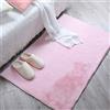 HEQUN Tappeto Salotto Morbido Piccolo Camera da Letto Tappeto，rosa：60X90CM | Moderno superficie setosa e morbida al tatto, ideale per salotto, camera da letto o cameretta dei bambini antiscivolo