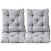 AMBIENTE HOME Ambientehome 90067 HANKO Cuscino imbottito, Per panca da giardino con schienale, Grigio chiaro, 98 x 50 x 8 cm, 2 pezzi