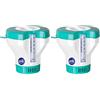 Gre 40070 - Dosatore Galleggiante con Termometro per il Trattamento Chimico delle Piscine. Disinfezione e Pulizia dell'Acqua della Piscina. Per Pastiglie da 20 a 500 g (Confezione da 2)