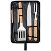 Livoo - Set di 4 accessori per barbecue GS164 - 4 accessori, acciaio inossidabile, albero della gomma, sacchetto di poliestere