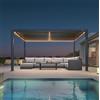PURPLE LEAF Pergola Bioclimatica in Alluminio 3 x 4,25 m, Gazebo da Giardino Esterno Impermeabile con Lame Orientabili e LED, Pergola Terrazza e Carport