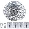 JRSHIRLEYLTD 2 catene in acciaio inox, 1 metro di catena in acciaio inox, catena a maglie con moschettone, catena in metallo, catena in acciaio inox, per poltrone sospese, amache, sacchi di sabbia