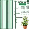 ANOMM 63 Pz Kit di Supporto per Piante, Supporto Regolabile da 30 cm | Include 20 clip, Tubo di Collegamento, Morsetti a Farfalla, Fascette, Adatto per Orchidee, Monstera Deliciosa, Rose
