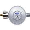 NOLA Riduttore di pressione del gas 50 mbar con filettatura sinistra da 1/4 - Regolatore di pressione per propano, griglia a gas, funghi riscaldanti e fornelli a gas - 1,5 kg/h flusso 1-16 bar