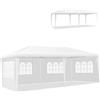RELAX4LIFE Gazebo da Giardino 3X6M/3X9M per a 2/3 Stanze, in Tessuto PE Antistrappo e Impermeabile con 0/4/6/5/8 Pannelli Laterali Rimovibili (3X6M-4 Pannelli Laterali)