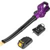 Exmate Soffiatore Elettrico con Batteria,20V 130MPH Senza Fili Velocità Soffiaggio Regolabile Soffiatore con Carica Rapida, per Giardino Pulizia Foglie e Polvere (Soffiatore Elettrico)