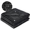 Sunnylaxx Rete Ombreggiante Con Occhielli 2x3 m,Traspirante Vela Ombreggiante 90% Anti UV,L'aria può Circolare in alto e in Basso,per Giardino, Pollaio,Piante,Nera