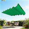 LRHRHR Tenda Parasole Retrattile,Protezione Raggi UV vela ombreggiante a onda retrattile,Giardino Balcone Terrazza tenda da sole pergola regolabile,con funi-Darkgreen||50x600cm
