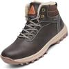 Mishansha Stivaletti Invernali con Pelo Uomo Donna Gr.36-48 EU | Unisex Scarpe Invernali,Antiscivolo Stivaletti,scarpe da neve,scarponcini invernali