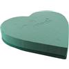 Creativery Schiuma bagnata a forma di cuore, 30 x 28 x 5 cm, per fioristi e hobbisti, spugna a forma di fiori freschi, grande per fiori, accessori per la floristica e forniture floreali, verde