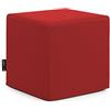 CAB CUBO POUF ECOPELLE ROSSO MIS. 45X45 H.45 SFODERABILE SFODERABILI STRUTTURA INTERNA IN POLIURETANO ESPANSO DA SEDUTA